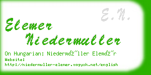 elemer niedermuller business card